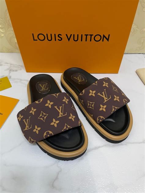 louis vuitton designer slippers|louis vuitton slippers for women.